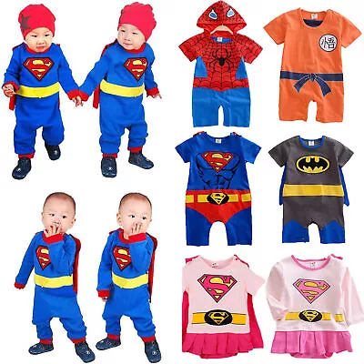 Infant Baby Girls Boys Superhero Cartoon Jumpsuit Costume Cosplay Rompers Outfit • $18.32