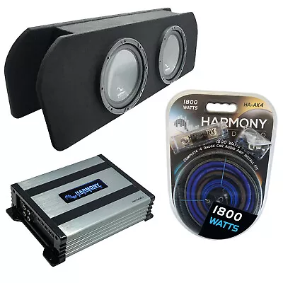 16-UP Ford Mustang Coupe Harmony HA-R104 Dual 10  Custom Sub Box HA-A400.1 Amp • $305.99