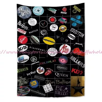 Rock And Roll Music Band Tapestry Cloth Poster Decor Design • $17.89