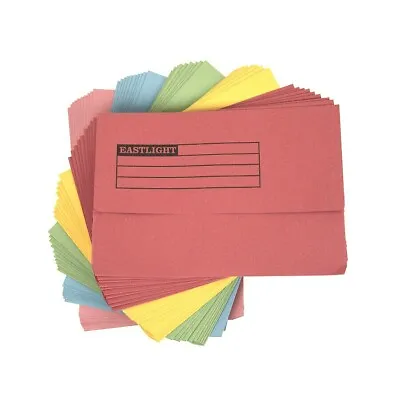 Document Wallets Half Flap A4 Foolscap 285 Gms Cardboard Manilla Filing Folder . • £3.99