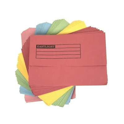 £2.49 • Buy Document Wallets Half Flap A4 Foolscap 285 Gms Cardboard Manilla Filing Folder