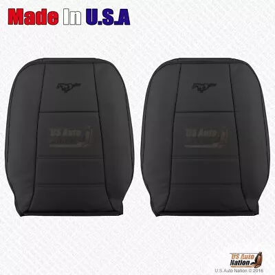 1999 2000 2001 Ford Mustang V6 Front Driver & Passenger Tops Leather Cover Black • $322.52