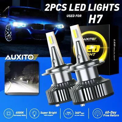 AUXITO H7 LED High/Low Beam Conversion Kit Bulbs Super Bright 6500K Light CANBUS • $43.99