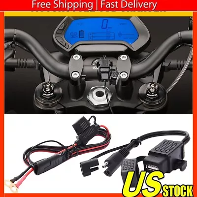 Motorcycle USB Charger Waterproof SAE To USB Cable Adapter Socket Battery Tender • $12.34