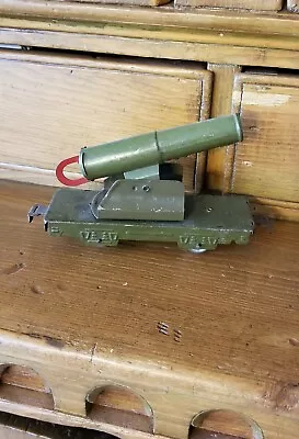 Marx Army Supply Cannon Tin Train Car “spring Loaded Firing Mechanism Works” • $79