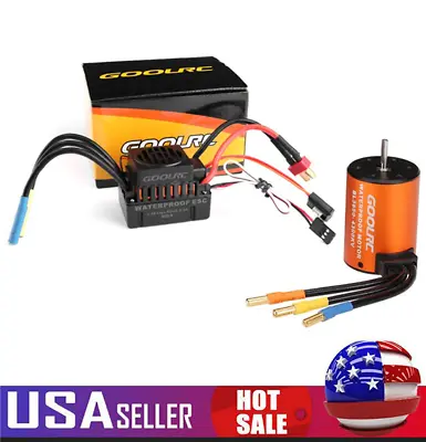 GoolRC 4300KV Waterproof Brushless Motor W/ ESC Combo For 1:10 RC Car Truck M5H7 • $38.96