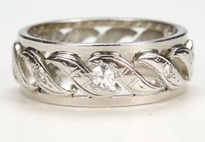 Art Deco AB 1920's Diamond Engagement Wedding Band Ring Size 7 UK-N1/2 EGL USA • $1340