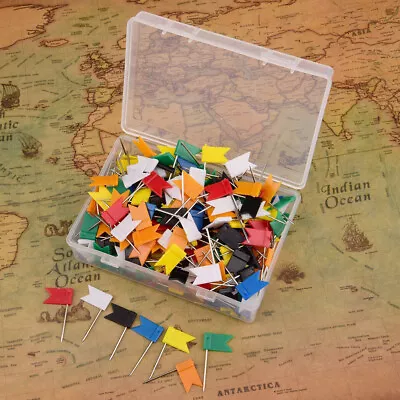 100PCS Map Flag Pushpins Office Pushpins  For Use BEA • $7.95