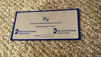 Nyc Ny Bus Sign Transit Mta Zerega Paint Shop Facility Nos Vinyl Adhesive Nyct • $19.99