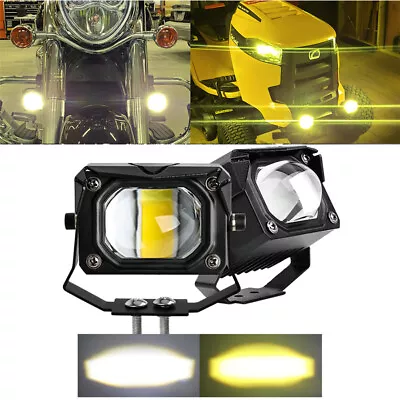 2pcs 3  100W Motocycle ATV UTV LED Headlight Spot Work Light Fog Lamp Dual Color • $65.07