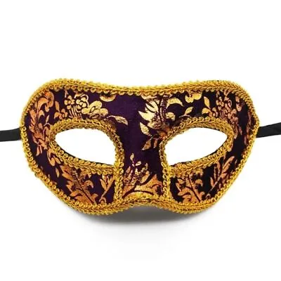 Lightweight Men Masquerade Mask Jazz Mask Party Mask New Male Half Face Mask • £3.46