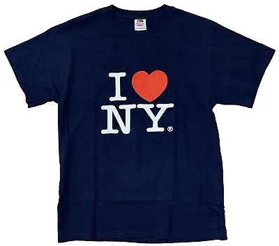 I Love NY Heart New York T-shirt Size Medium Navy Blue 100% Cotton Excellent! • $12.93