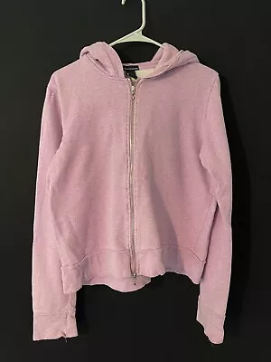 Women's Moda International Pink Zip-Up Hoodie Jacket Size:L • $15