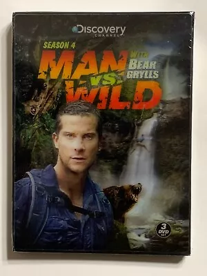 SEALED Man Vs. Wild: Season 4 (DVD 2010 3-Disc Set) Discovery Bear Grylls • $19.95