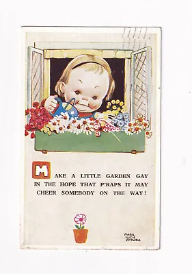 Printed Postcard Comic Mabel Lucie Attwell Make A Little Garden • £3.99