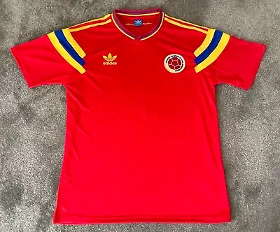 Colombia 1990 World Cup Adidas Away Jersey Escobar 2 Size XL • £54.99