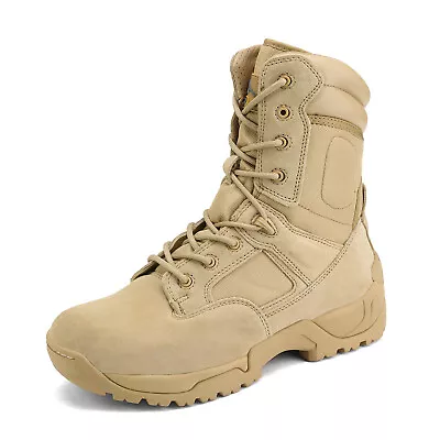 Mens  8 Inches Military Boots Combat Boots Waterproof Non-slip Outdoor Boots US • $51.95