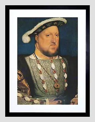 £24.50 • Buy Antique Holbein Junior King Henry Tudor Viii England Framed Print B12x12806