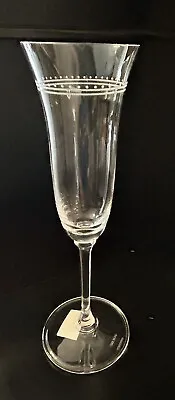 WEDGWOOD VERA WANG GROSGRAIN CRYSTAL GLASS STEM FLUTE Champagne NEW • $35