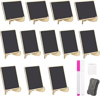 12Pcs Mini Chalkboard Blackboard Food Label Place Cards Small • £9.90