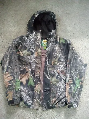 Cabelas Dry Plus Jacket Mens Large Mossy Oak Breakup Camo Full Zip Mesh Lined • $29.99