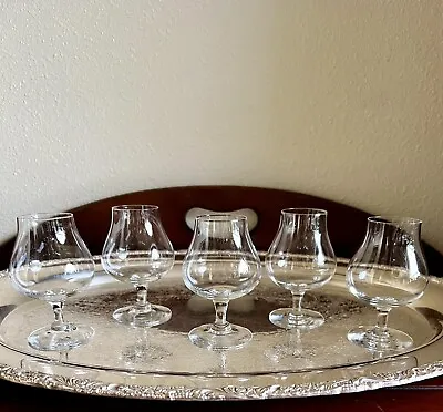Vintage Brandy Snifters Petite Crystal Tasting Glasses Cocktail Barware Set~5 • $39.99