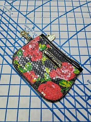 Betsey Johnson Mini Sequin ID Purse Hook Trigger Travel Keys Rare!  • $59.99