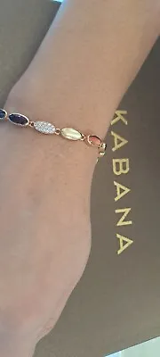 NEW Kabana 14kt Gold Bracelet Multi-color Mother Of Pearl And Diamond Bracelet • $4600