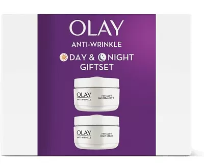 Olay Anti-Wrinkle Christmas Gift Set Present Firm & Lift Day & Night Cream 50ml • £21.99