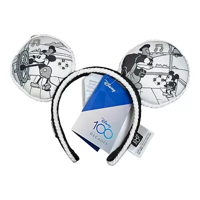 2023 Disney Parks 100 Years Decades 1920 Steamboat Willie Minnie Ear Headband • $32.11