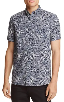 Michael Bastian Banana Leaf Print Regular Fit Button-Down ShirtSize MMSRP $128 • $64.82