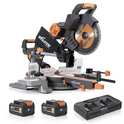 Evolution Cordless R255SMS-DB-Li 255mm 36V 10  Sliding Bevel Mitre Saw & Battery • £155