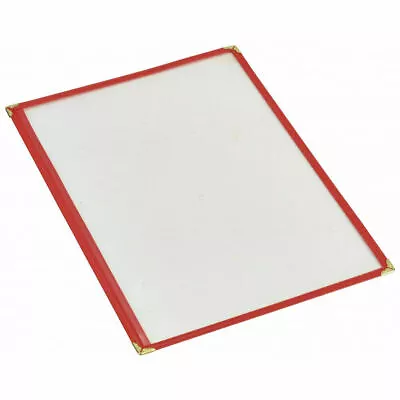 A4 Red American Style Menu Holder - Menu Cover 1 Or 2 Pages Heavy Duty BarBits • £3.95