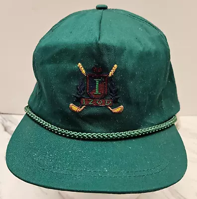 Vintage IZOD Golf Hat Cap Snapback Green Adjustable Course Links Crest PGA 90s • $19.50
