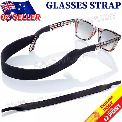 $4.52 • Buy Sunglasses Strap Sports Band  Glasses Neck Cord Neoprene Eyewear Black NEW