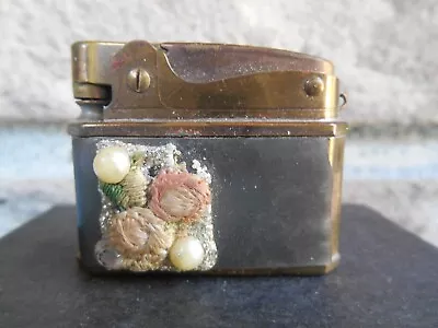 *rare* Japan Small Fluid Automatic Cigarette Lighter - Mother Of Pearl Flowers • $14.95