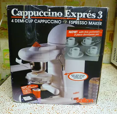 NEW/NIB Vintage Salton Space Age Espresso Cappuccino Maker Mode EX-19 - WHITE • $79.99