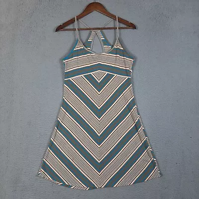 Patagonia Spright Dress Women Medium Blue Chevron Organic Cotton Blend Racerback • $29.99