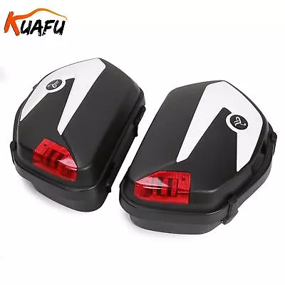 Motorcycle Hard Side Saddle Bags Saddlebags Luggage Pannier For Honda Shadow ACE • $155.90