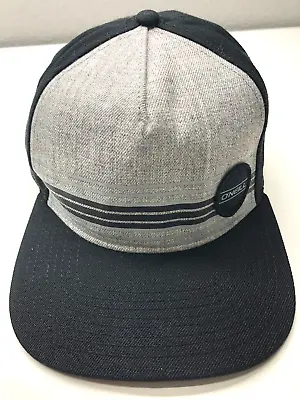 $11.69 • Buy O'Neill Baseball Cap Gray Black Mens OSFM Snapback Front Patch Logo