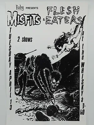 $14.95 • Buy The Misfits With Flesh Eaters The Whiskey A Go-go Vintage La Punk Concert Poster