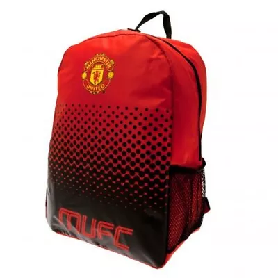 £29.99 • Buy Manchester United Backpack School Bag Red Black Rucksack MUFC Outdoor Official