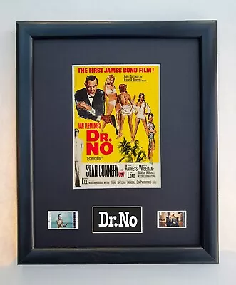 007 James Bond Dr No. Movie Gift 35mm Film Cell Display 10x8 Framed Wall Art • £24.99