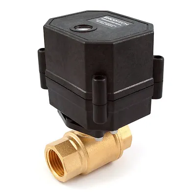 1/2  Motorized Ball Valve N/C 9V 12V To 24 VDC/VAC 2-wire  Normally Closed Brass • $60