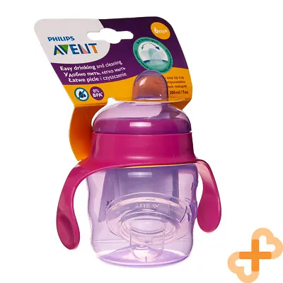 £11.99 • Buy PHILIPS AVENT Spill Proof Baby Cup With Silicone Spout Handles Pink 200ml 6m+