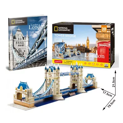 Cubic Fun - 3D Jigsaw Puzzle National Geographic Tower Bridge London England Large • £21.67