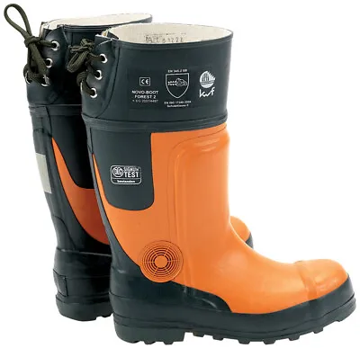 Draper Expert Mens Chainsaw Safety Boots Black / Orange Size 9 12063 • £111.55