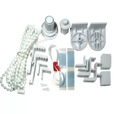 Roller Window Blinds Mechanism And Mounting Accessories Kit White Brown 17mm • £7.05