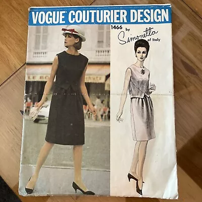 Vogue Couturier Design Simonetta Of Italy 1466 Size 12  Vogue Couturier Label • $29