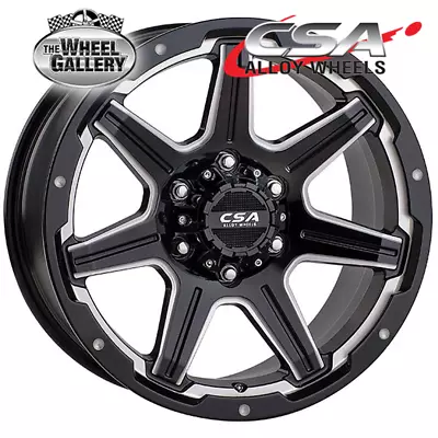 CSA Scorpion Large Cap 17x9 6/139.7 20P Gloss Black Milled Edge Set Of Alloy... • $1476